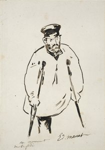 Man on Crutches by Édouard Manet